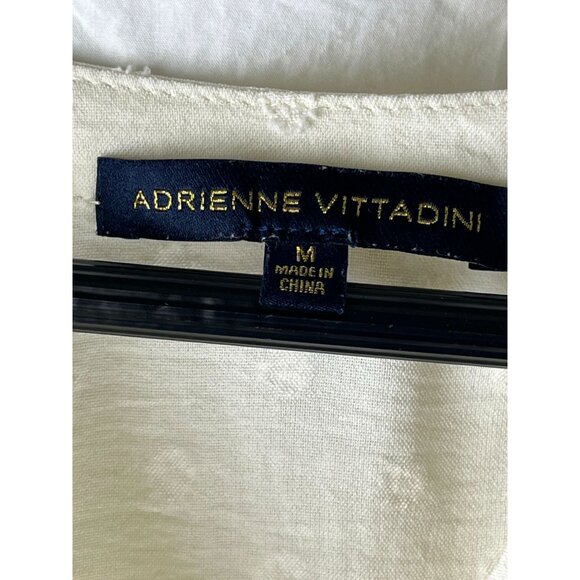 Boho Cottage Adrienne Vittadini Puff Sleeve Lace Button Front Blouse, Women's M - Picture 7 of 8